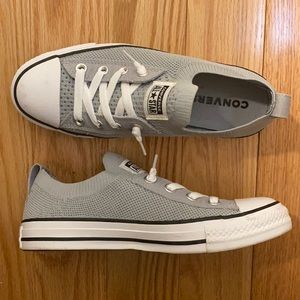 Converse Shoreline Grey Knit Slip On Sneakers